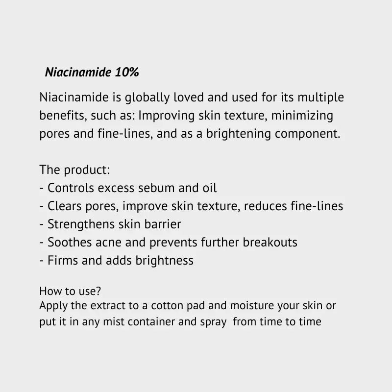 Niacinamide toner benefits for oily acne-prone skin and enlarged pores