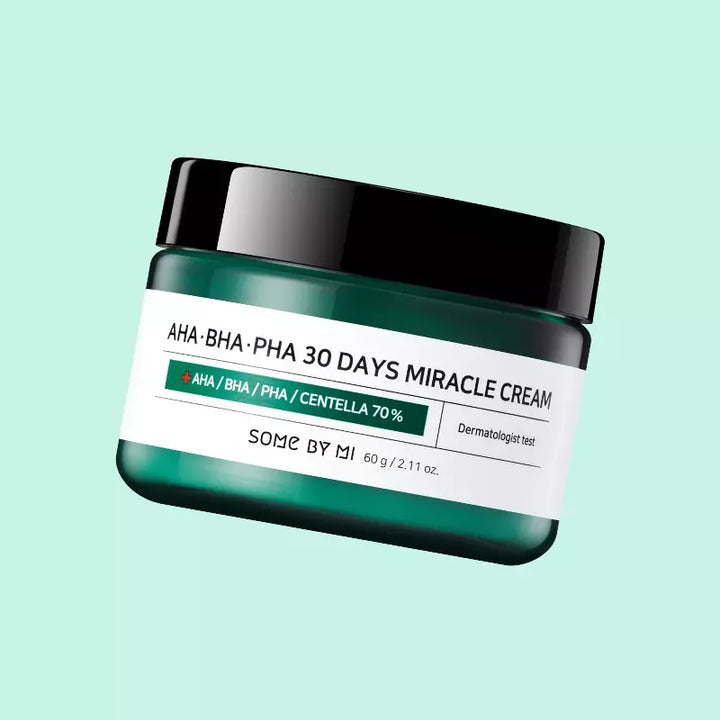 Miracle acne cream with AHA-BHA-PHA and 70% Centella Asiatica
